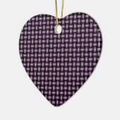Lila Schwarz-Weave-Muster Keramik Ornament (Links)