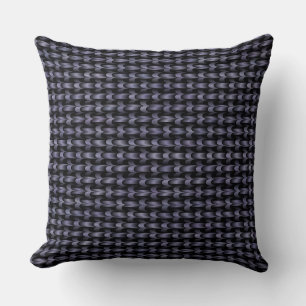 Lila Schwarz-Weave-Muster Kissen