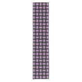 Lila Schwarz-Weave-Muster Kurzer Tischläufer (Vorderseite)