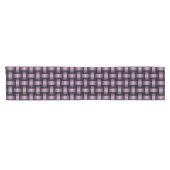 Lila Schwarz-Weave-Muster Kurzer Tischläufer (Horizontal)