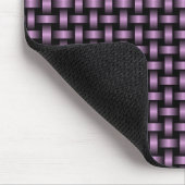 Lila Schwarz-Weave-Muster Mousepad (Ecke)
