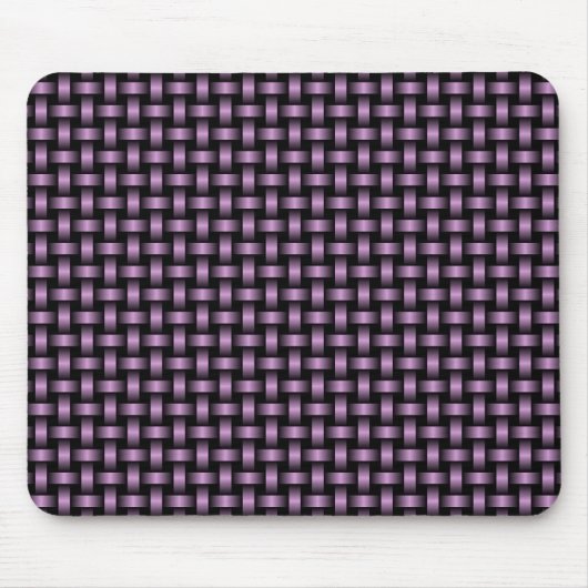Lila Schwarz-Weave-Muster Mousepad (Vorne)