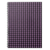 Lila Schwarz-Weave-Muster Notizblock (Vorderseite)