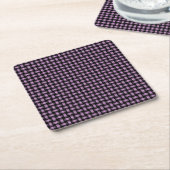 Lila Schwarz-Weave-Muster Rechteckiger Pappuntersetzer (angewinkelt)