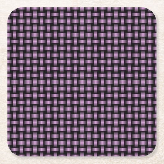 Lila Schwarz-Weave-Muster Rechteckiger Pappuntersetzer (Vorderseite)