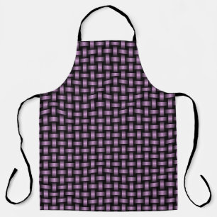 Lila Schwarz-Weave-Muster Schürze