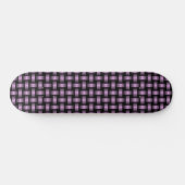 Lila Schwarz-Weave-Muster Skateboard (Horizontal)