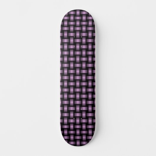 Lila Schwarz-Weave-Muster Skateboard (Vorderseite)