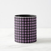 Lila Schwarz-Weave-Muster Tasse (Zentrum)