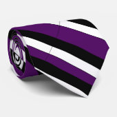 Lila Schwarz-Weiß-Krawatte Krawatte (Gerollt)