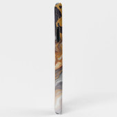 Lila Schwarz-Weiß-Marmormuster Case-Mate iPhone Hülle (Hinten/Rechts)