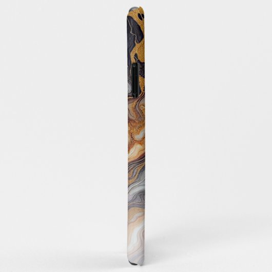 Lila Schwarz-Weiß-Marmormuster Case-Mate iPhone Hülle (Hinten/Rechts)