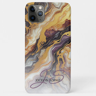 Lila Schwarz-Weiß-Marmormuster Case-Mate iPhone Hülle