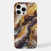 Lila Schwarz-Weiß-Marmormuster iPhone Hülle (Rückseite)