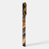 Lila Schwarz-Weiß-Marmormuster iPhone Hülle (Rechte Seite)