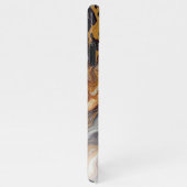 Lila Schwarz-Weiß-Marmormuster iPhone Hülle (Rechte Seite)