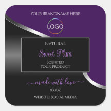 Lila Schwarz-Weiß-Silber mit Logo-Produktkennzeich