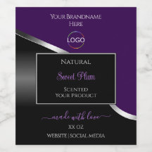 Lila Schwarz-Weiß-Silber mit Logo-Produktkennzeich