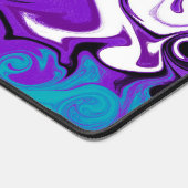 Lila, schwarz, weiß und türkisblau schreibtischunterlage (Ecke)