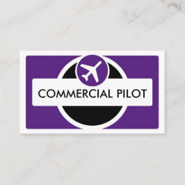 Lila Schwarz-weiße benutzerdefinierte Pilotgeschäf Visitenkarte