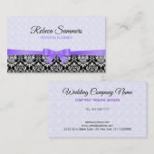 Lila schwarz-weiße Damaskus-Visitenkarte Visitenkarte (Vorne/Hinten)