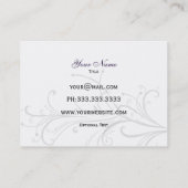 lila, schwarz-weiße Visitenkarten Visitenkarte (Rückseite)