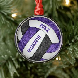 lila Schwarz-weißer Volleyballgurt Ornament Aus Metall