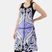 Lila Schwarz-weißes Curry-Abstraktes Muster Schürze (InSitu)