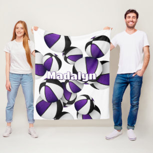 lila schwarze Basketballmannschaft farbenfrohe Spo Fleecedecke