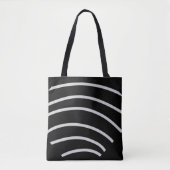 lila schwarze Blätter in einfachem Blau Tasche (Vorderseite)