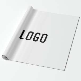 lila schwarze Blätter mit Logo Geschenkpapier