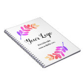 lila schwarze Blätter mit Logo Notizblock (Rechte Seite)