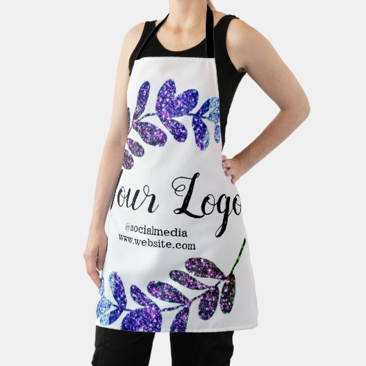 lila  schwarze Blätter mit Logo Schürze (InSitu)