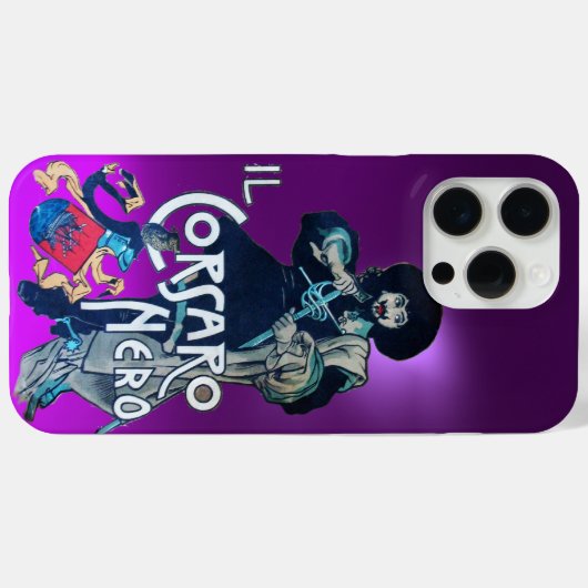 LILA SCHWARZE CORSAIR Case-Mate iPhone HÜLLE (Rückseite (Horizontal))