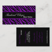Lila schwarze Druck-Muster-Geschäfts-Karte des Visitenkarte (Vorne/Hinten)