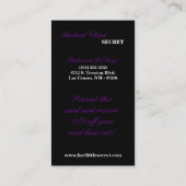 Lila schwarze Druck-Muster-Geschäfts-Karte des Visitenkarte (Rückseite)