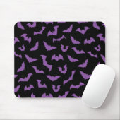 Lila schwarze Fledermäuse mit Horror Mousepad (Mit Mouse)