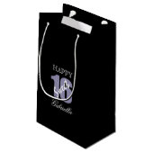 Lila schwarze Geschenk-Tasche des Bonbon-16 Kleine Geschenktüte (Rückseite Schrägansicht)