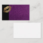 lila schwarze Goldlippenkarten Visitenkarte (Vorne/Hinten)