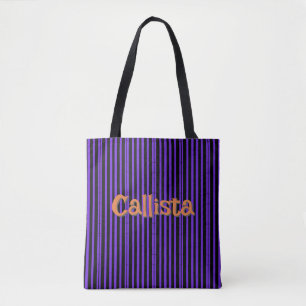 Lila-schwarze Gothic-Streifen Tasche