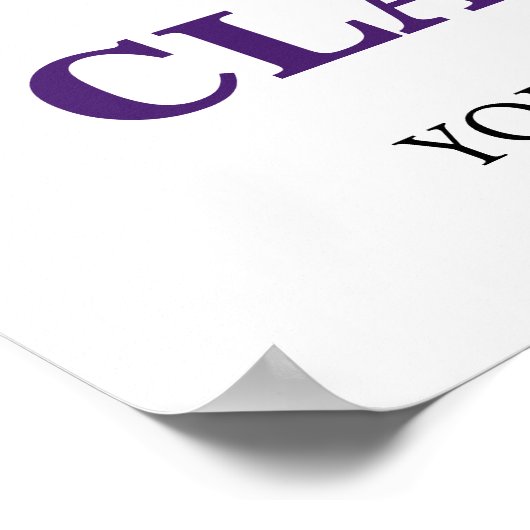 Lila schwarze Graduierungspartei Custom 20x30 Poster (Ecke)