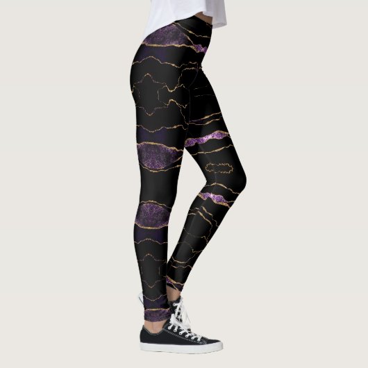 Lila Schwarze Leggings (Rechts)