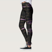 Lila Schwarze Leggings (Links)