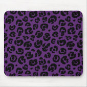 Lila schwarze Leopardrucke Mousepad (Vorne)
