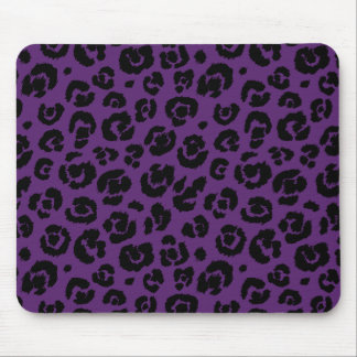 Lila schwarze Leopardrucke Mousepad