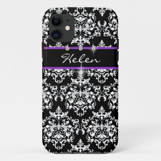 Lila schwarze Mädchen Case-Mate iPhone Hülle