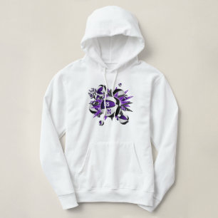lila schwarze Mannschaft farbenfrohe Basketballsta Hoodie