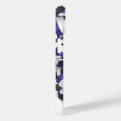 Lila schwarze Mannschaftsfarben grimmige Volleybal Case-Mate iPhone Hülle (Rückseite / Rechts)