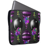 LILA- & SCHWARZE MARDI GRAS BALLOONS & BOUQUETS LAPTOPSCHUTZHÜLLE (Vorne Rechts)