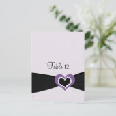 Lila schwarze Mittelklassenkarte Postkarte (Stehend Vorderseite)